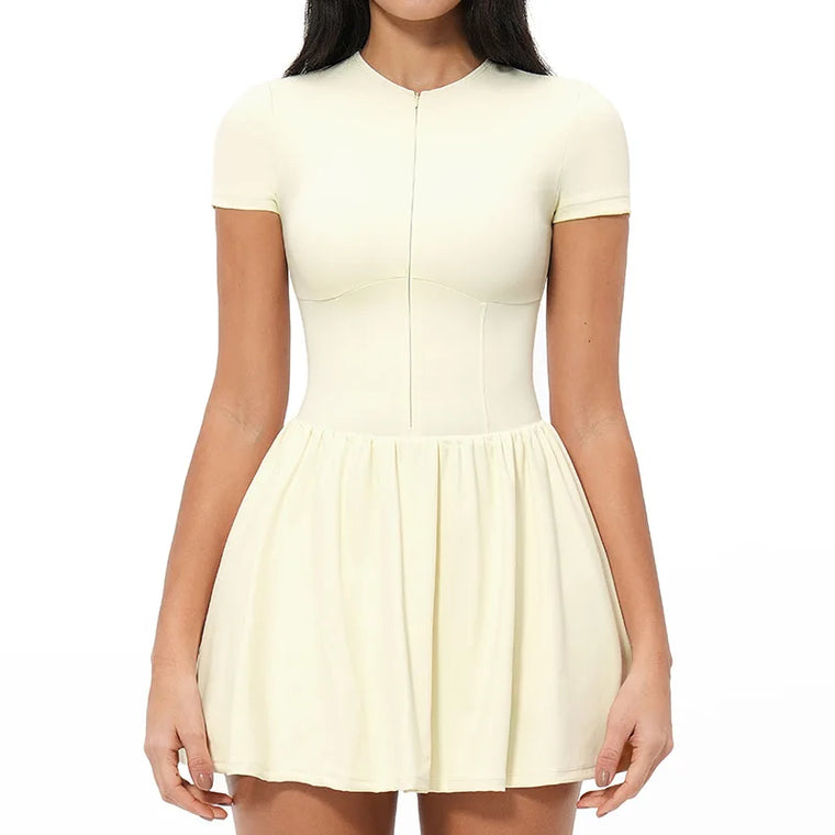 Tennis Dress With Shorts Tennis Wear Workout Gym Outfit Sport Golf Dress Women Casual Slim Fit Stretchy Badminton Clothing