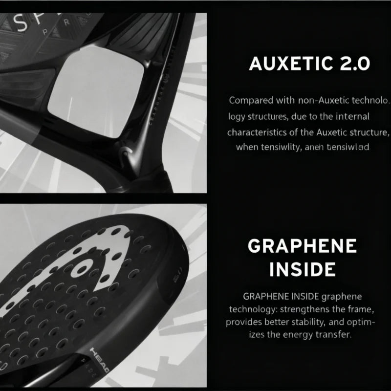 HEAD Tennis Padel Racket Carbon Fibre SPEED Series Adult Padal Cage Tennis Racquets Teardrop Shape 2025 New Padel Racket