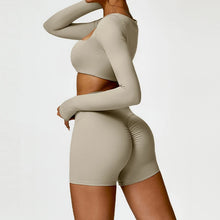 Summer 2PCS Yoga Suit Sports Set Women Quick-Dry Gym Set Women Tracksuit Running Workout Long Sleeve Sports Shirt Yoga Clothing
