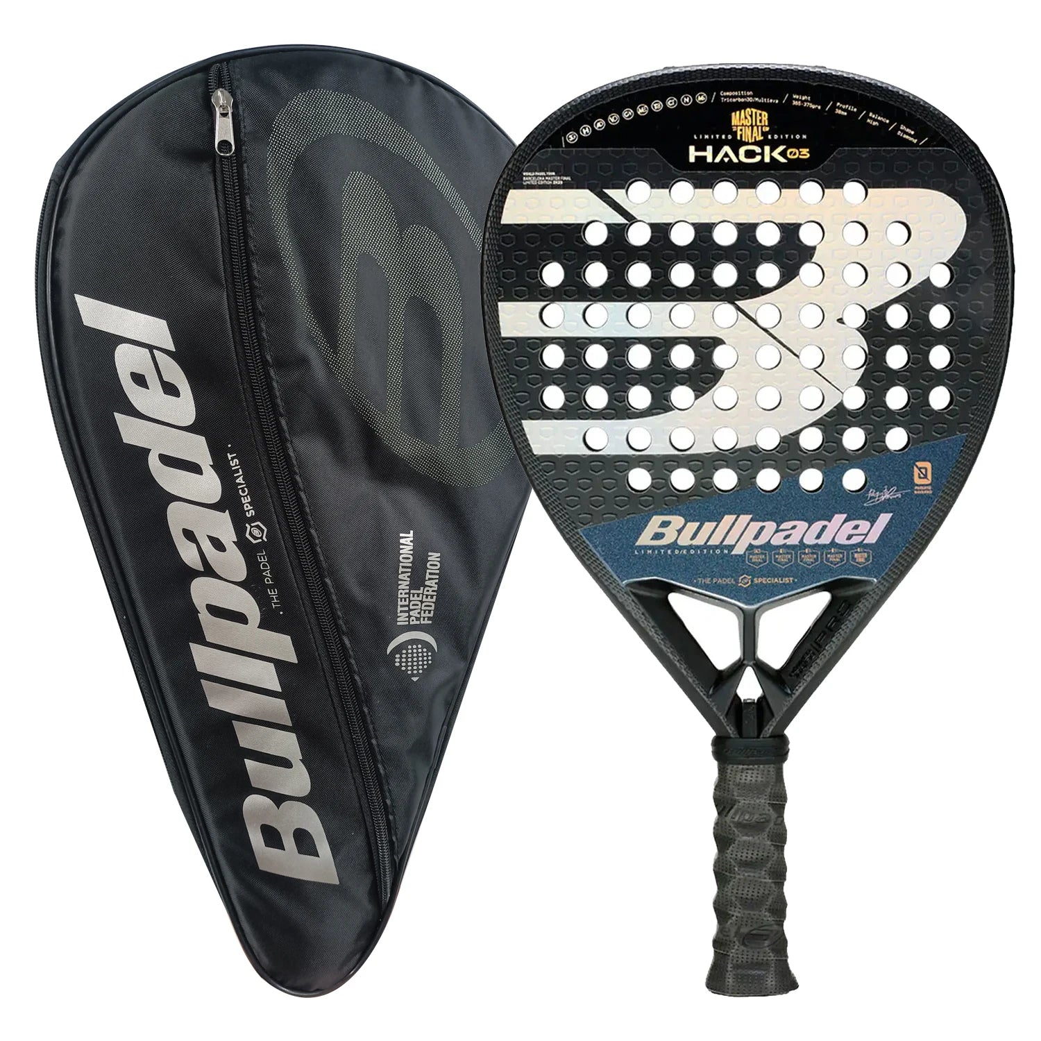Bullpadel 3K/18K anglies pluošto padelio raketė