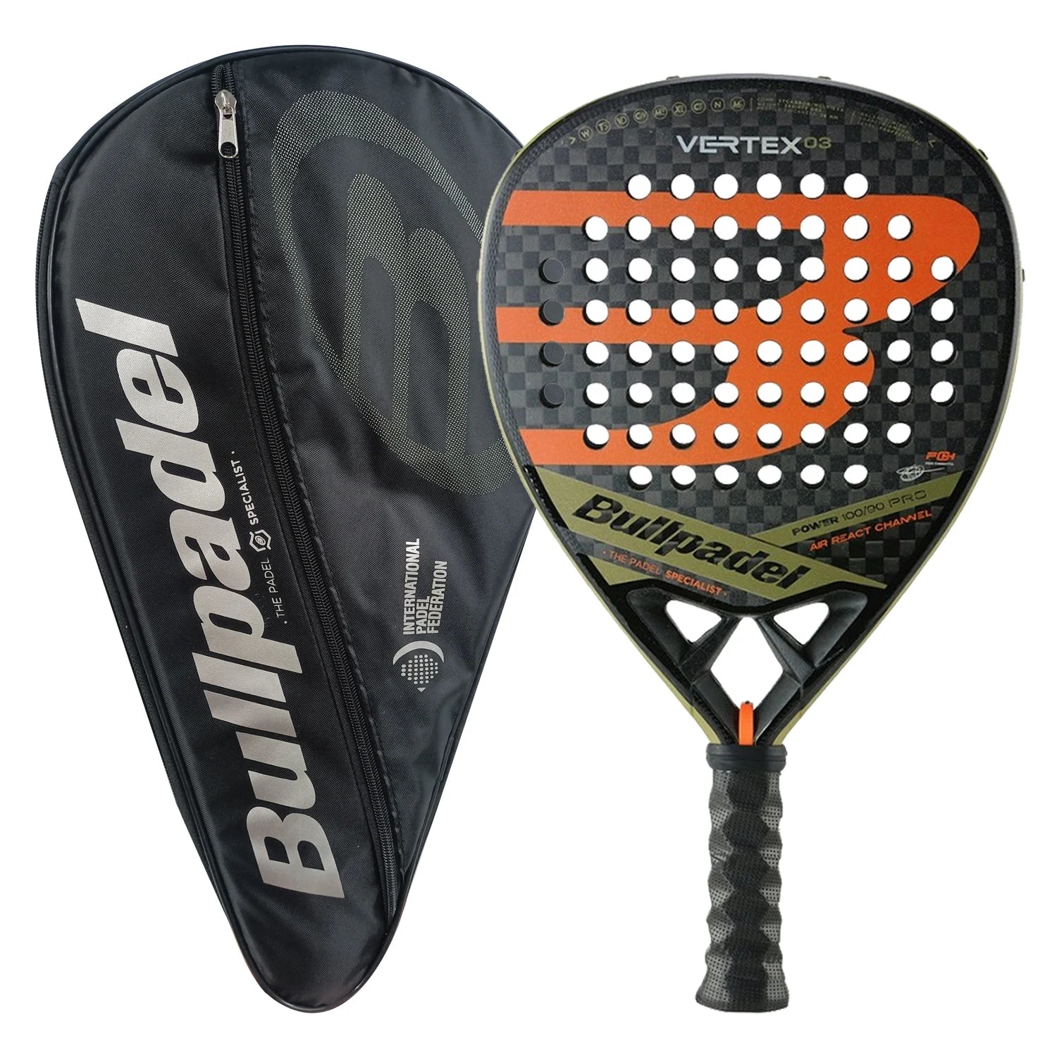 Bullpadel 3K/18K anglies pluošto padelio raketė