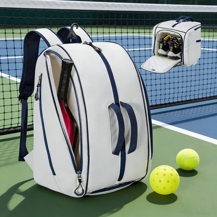 20-35L Paddle Tennis Backpack Pickleball Racket Bag Sport Waterproof Badminton Racket Storage Backpack with Shoe Compartment