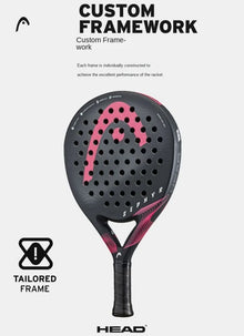 HEAD ZEPHYR Series anglies pluošto padelio raketė su EVA Memory Flex šerdimi