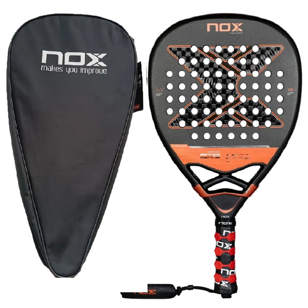 NOX 2026 padelio raketė su 12K/18K anglies pluoštu ir EVA Memory Flex šerdimi