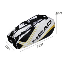 HEAD Tennis Rackets Backpack Large Capacity for 3-6 Pieces Racquets Badminton Squash Gym Bag with Separated Shoes Compartment
