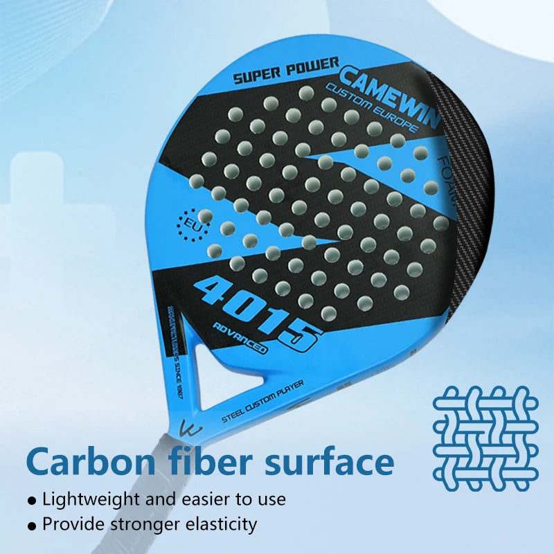 Padel Racket | Luxury Series Teardrop Padel | Flap Aerodynamics & Custom Grip Technology | Carbon with Black Eva Core | Advanced