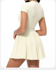 Tennis Dress With Shorts Tennis Wear Workout Gym Outfit Sport Golf Dress Women Casual Slim Fit Stretchy Badminton Clothing
