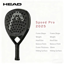 HEAD SPEED Series anglies pluošto padelio raketė
