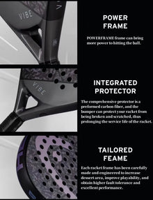 HEAD VIBE Series 2025 anglies pluošto padelio raketė su EVA Memory Flex šerdimi