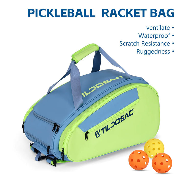 Professional Pickleball Bag, Badminton Tennis Bag, Separated Shoe Compartment, Large Capacity Multifunctional Paddles Backpack