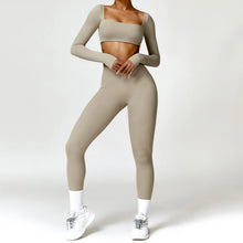 Summer 2PCS Yoga Suit Sports Set Women Quick-Dry Gym Set Women Tracksuit Running Workout Long Sleeve Sports Shirt Yoga Clothing