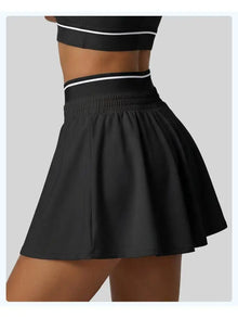 Women High Waist Pleated Tennis Skirt with Built-in Shorts Quick Dry Athletic Skort Sports Skirt for Golf Running Workout Daily