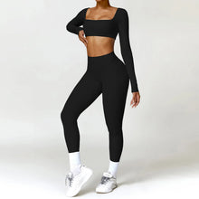 Summer 2PCS Yoga Suit Sports Set Women Quick-Dry Gym Set Women Tracksuit Running Workout Long Sleeve Sports Shirt Yoga Clothing