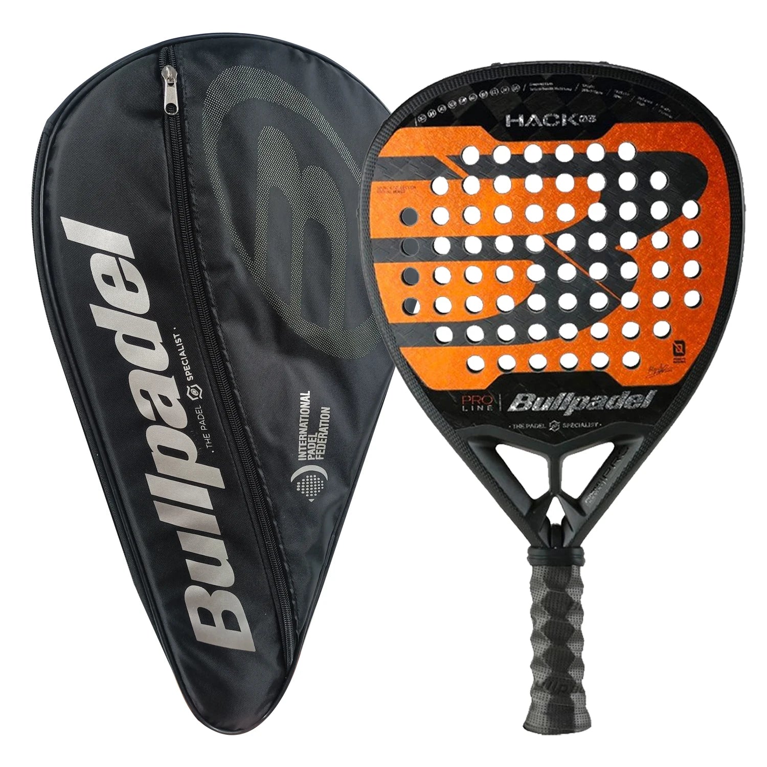 Bullpadel 3K/18K anglies pluošto padelio raketė