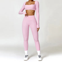 Summer 2PCS Yoga Suit Sports Set Women Quick-Dry Gym Set Women Tracksuit Running Workout Long Sleeve Sports Shirt Yoga Clothing