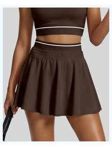 Women High Waist Pleated Tennis Skirt with Built-in Shorts Quick Dry Athletic Skort Sports Skirt for Golf Running Workout Daily
