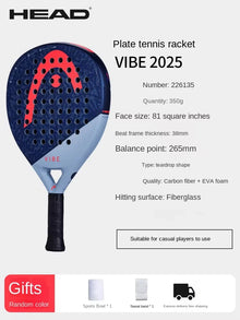 HEAD VIBE Series 2025 anglies pluošto padelio raketė su EVA Memory Flex šerdimi