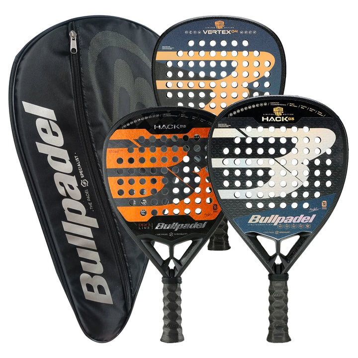 Bullpadel Beach Paddle Tennis Racket 3K 18K Carbon Fiber Professional Training Unisex Single Paddle for Beach Sports Fitness